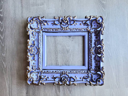 8.5x11 Lavender Picture Frame, Vintage Frame, Fancy Photo Frame, Colonial Frame, Classic