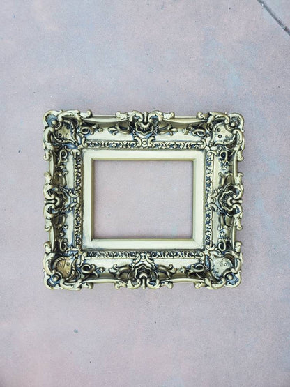 8.5x11 Vintage Gold Frame, Ornate Traditional Wall Frame, Mid Century Art Frame, Victorian