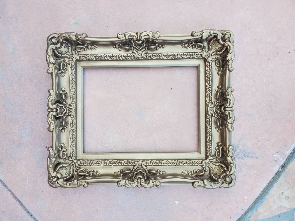 12x16 Decorative Baroque Picture Frame, Victorian Mid Century Frame, Poster Frame