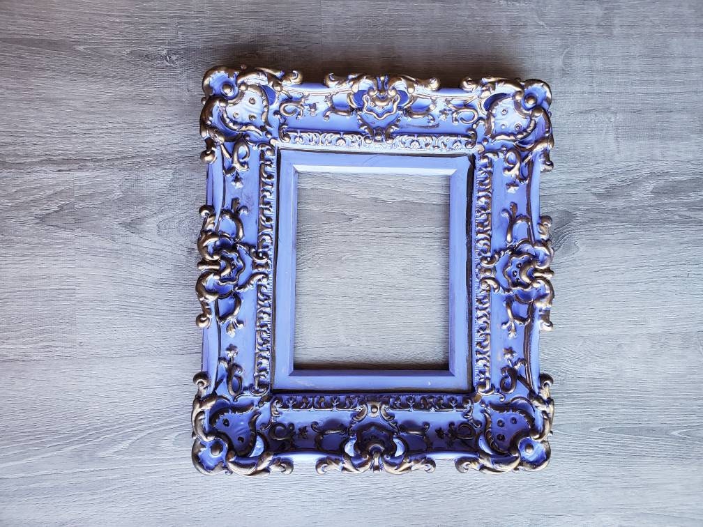 8.5x11 Lavender Picture Frame, Vintage Frame, Fancy Photo Frame, Colonial Frame, Classic