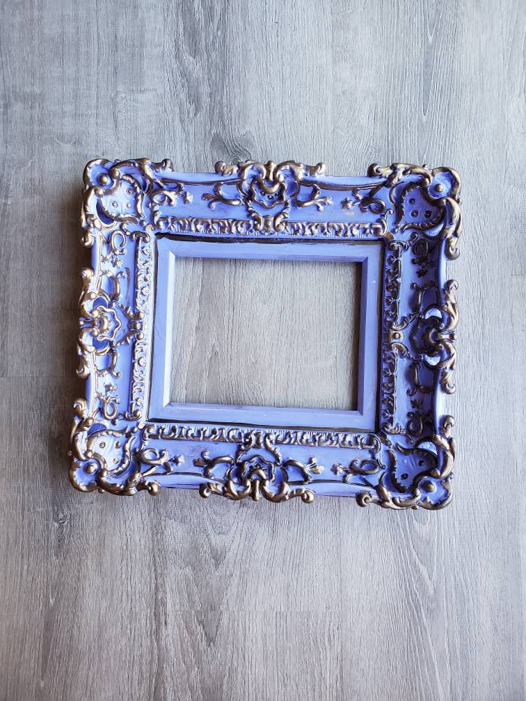 8.5x11 Lavender Picture Frame, Vintage Frame, Fancy Photo Frame, Colonial Frame, Classic