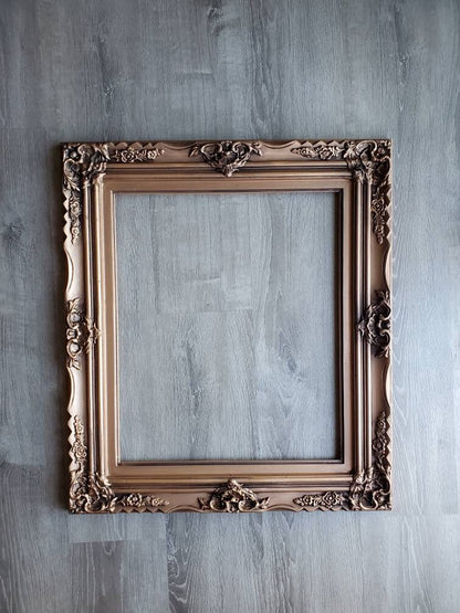 20x24 Distressed Bronze Picture Frame, Ornate Fancy Traditional Frame