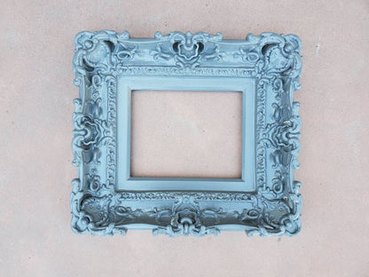 8.5x11 Gray Photo Frame, Ornate Picture Frame, Fancy Frame, Artwork, Traditional Frame