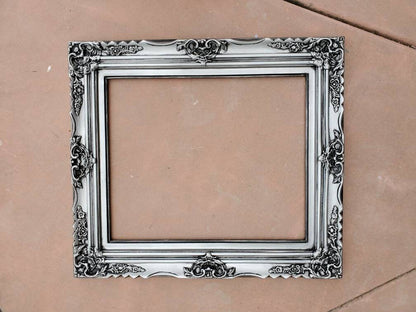 20x24 Vintage Silver Picture Frame, Fancy Original Frame, Classic Frame Ideas