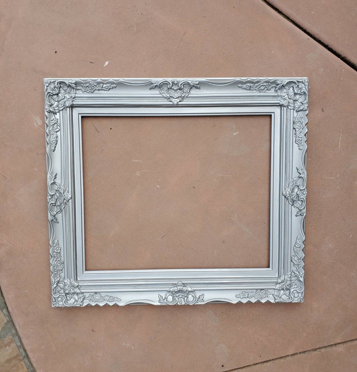 20x24 Ornate Matte Silver Picture Frames, Original Classic Photography Frame