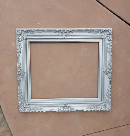 20x24 Ornate Matte Silver Picture Frames, Original Classic Photography Frame