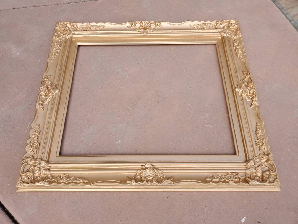 20x24 Ornate Picture Frame, Classic Gold Frame, Original Colonial