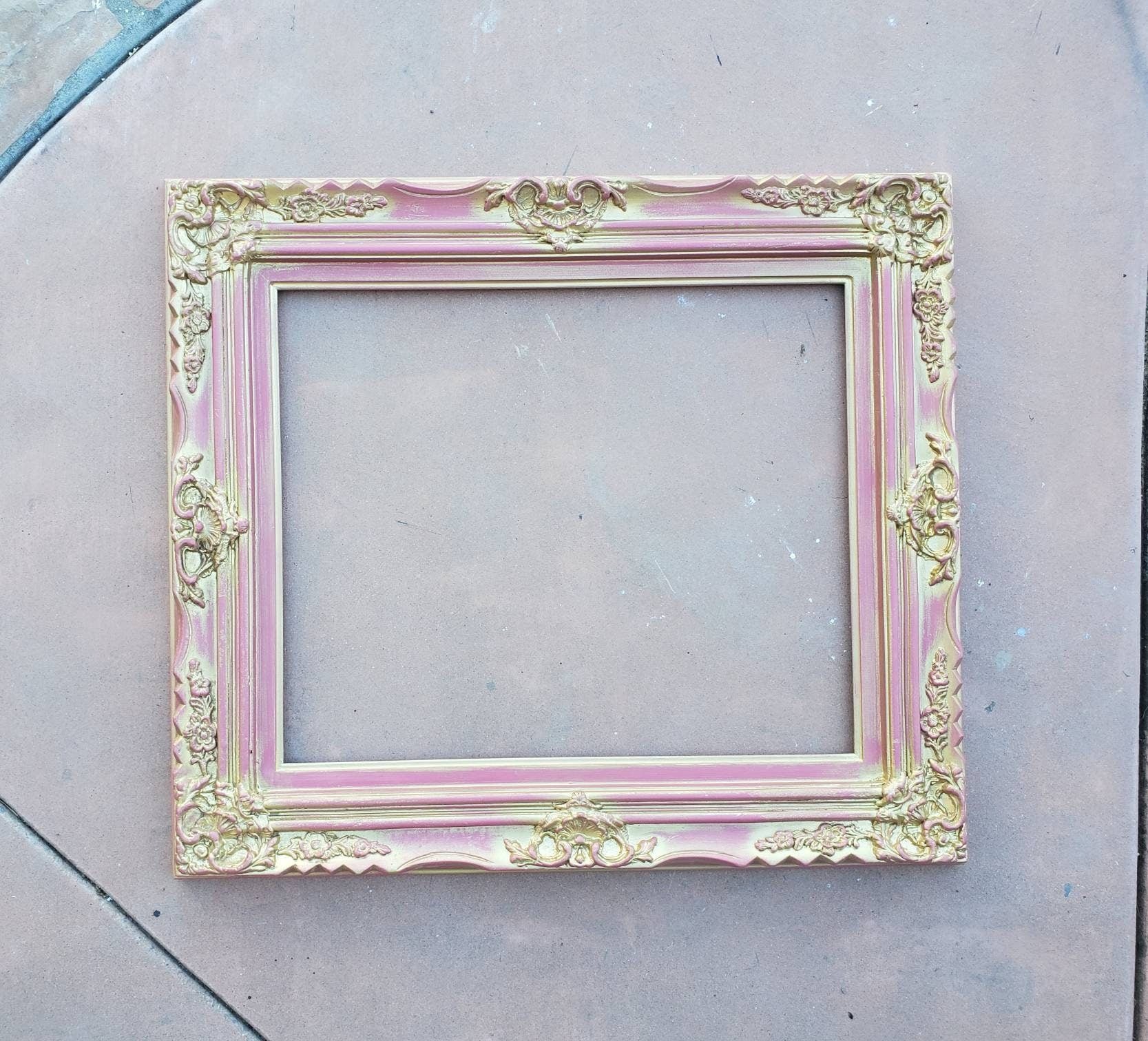 20x24  Vintage Pink Frame, Fancy Ornate Baroque Frame, Baby Photography