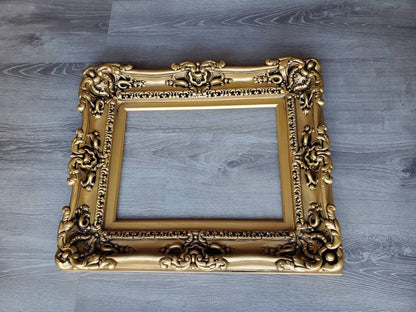 11x14 Vintage Gold Photo Frame, Colonial Baroque Ornate Frame
