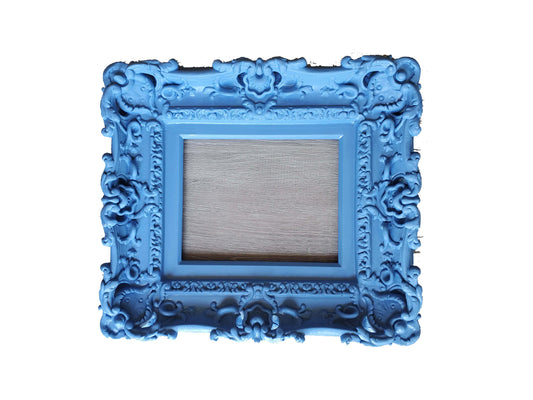 8.5x11 Blue Fancy Frame, Ornate Baroque Photo Frame, Classic Diploma Certificate Size