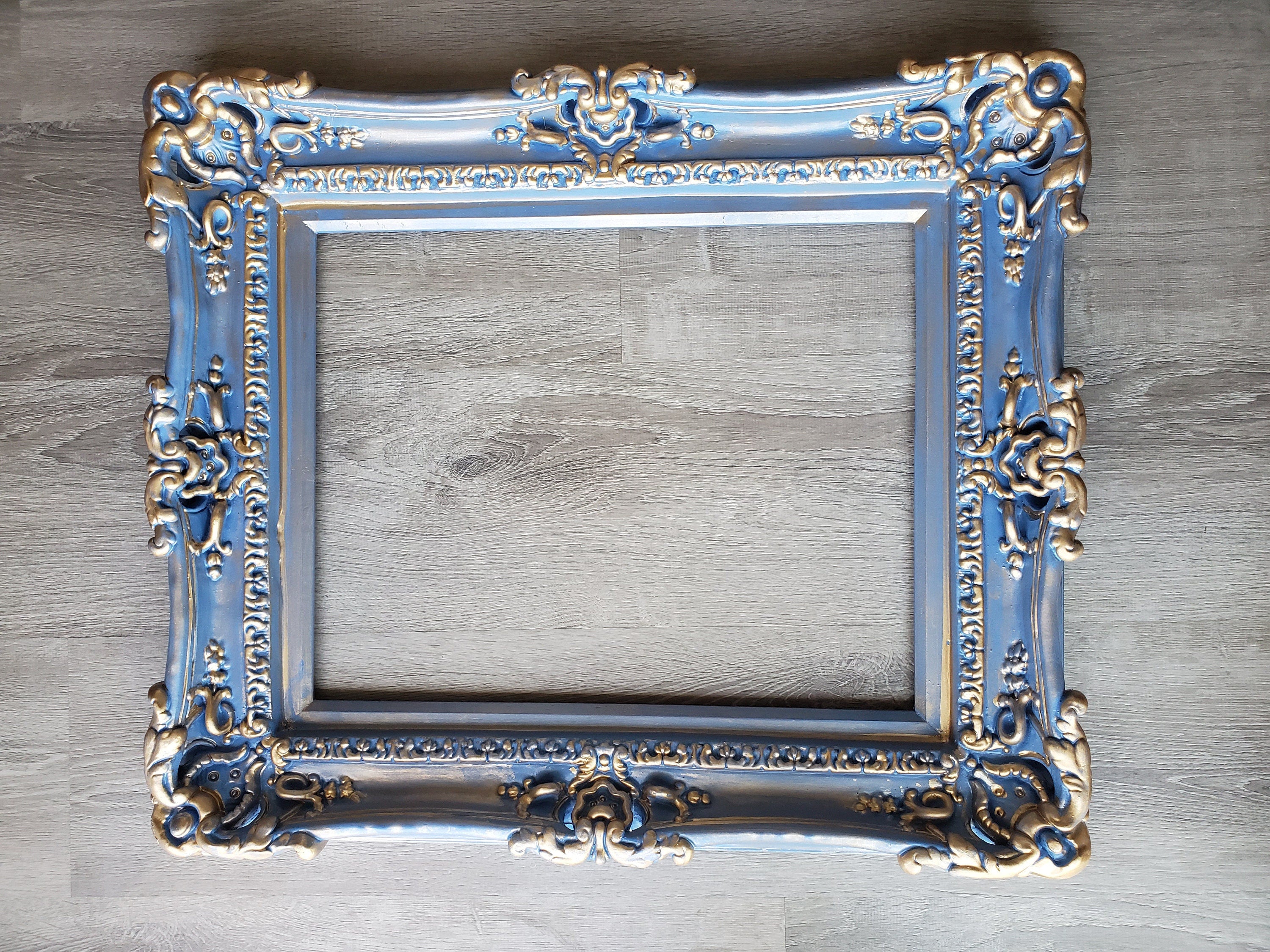 11x14 Vintage Shabby Chic Picture Frame, Traditional Artistic Frame, Colorful