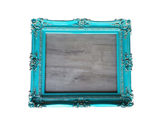 20x24 Vintage Shabby Picture Frame, Turquoise Gold, Painting Artwork Ideas