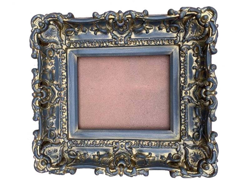 8x10 Gray Baroque Picture Frame, Art Wall Frame, Gothic Photo Frame, Shabby Painting