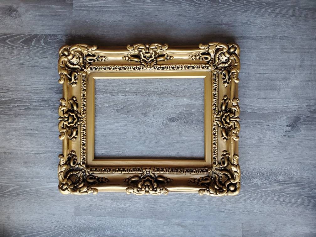 11x14 Vintage Gold Photo Frame, Colonial Baroque Ornate Frame