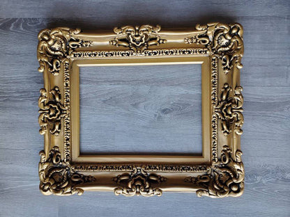 11x14 Vintage Gold Photo Frame, Colonial Baroque Ornate Frame
