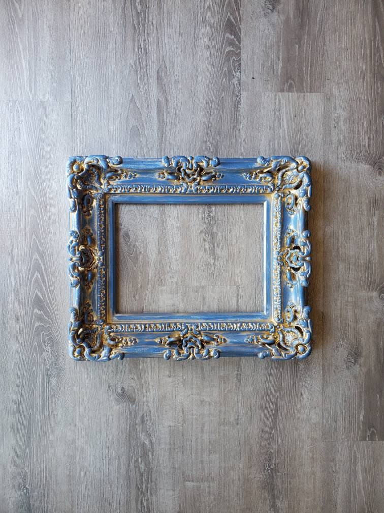 12x16 Shabby chic picture frame, vintage style, decorative baroque ornate cottage frame