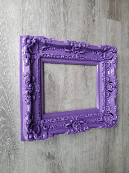 12x16 Purple Picture Frame, Baroque Ornate Frames, Photo Frame, Colorful Canvas