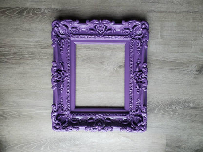 12x16 Purple Picture Frame, Baroque Ornate Frames, Photo Frame, Colorful Canvas