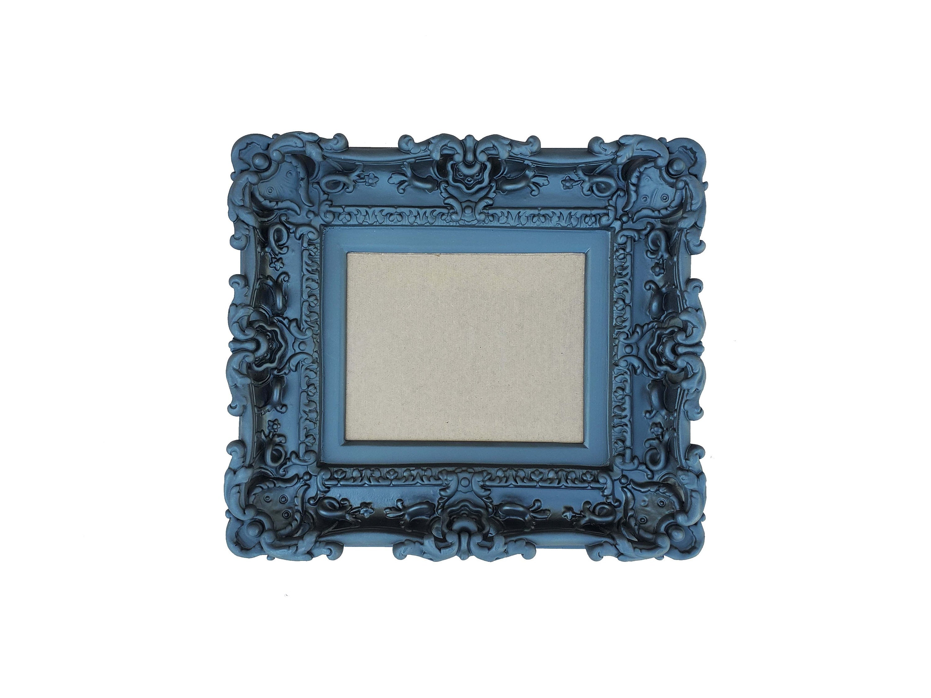 8x10 Matte black photo frame, baroque ornate frame, picture frame, gothic fancy frame