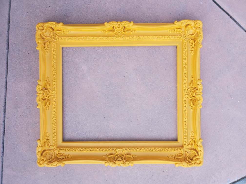 20x24 Yellow Picture Frame, Colorful Ornate Wall Kids Children's Frame, Art