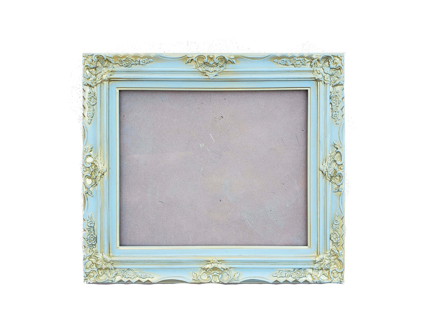 20x24 Distressed Baby Green Photo Frame, Ornate Baroque Fancy Picture Frame