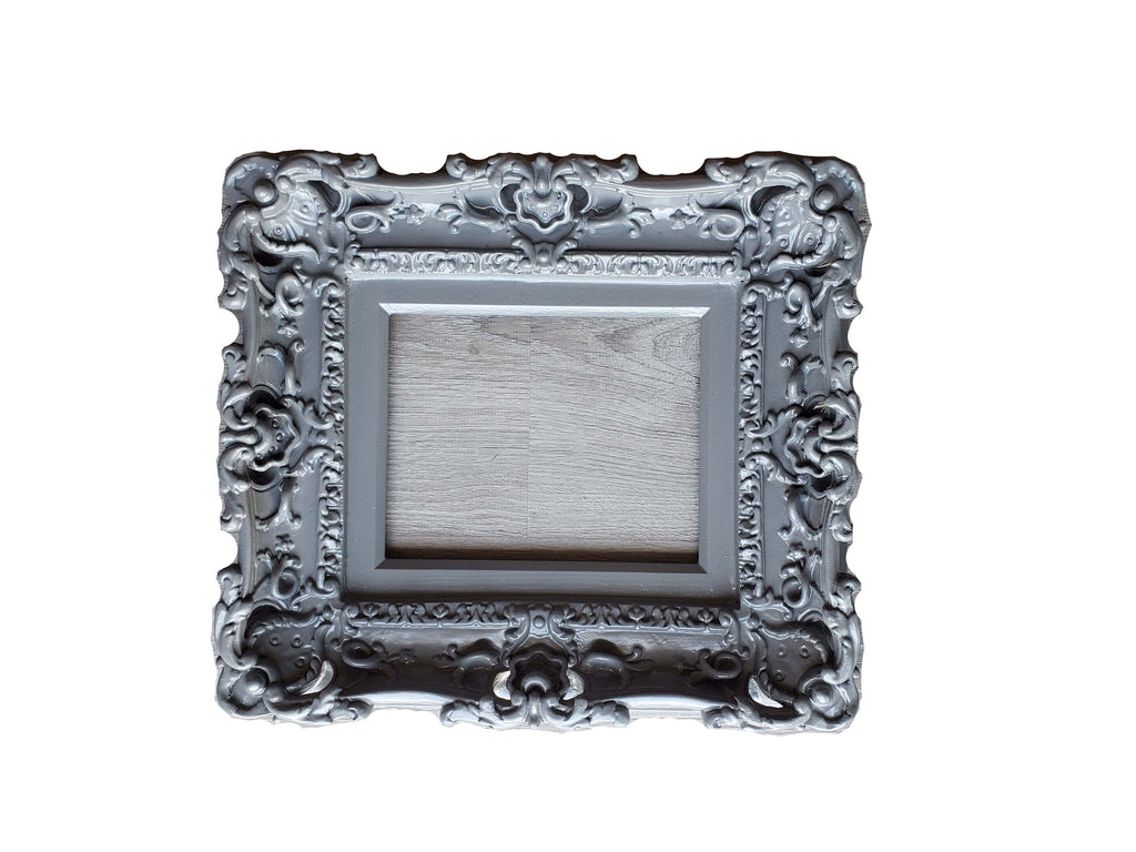 8x10 Gray Picture Frame, Art Baroque Frame, Wall frame, Ornate Picture Frames, Modern