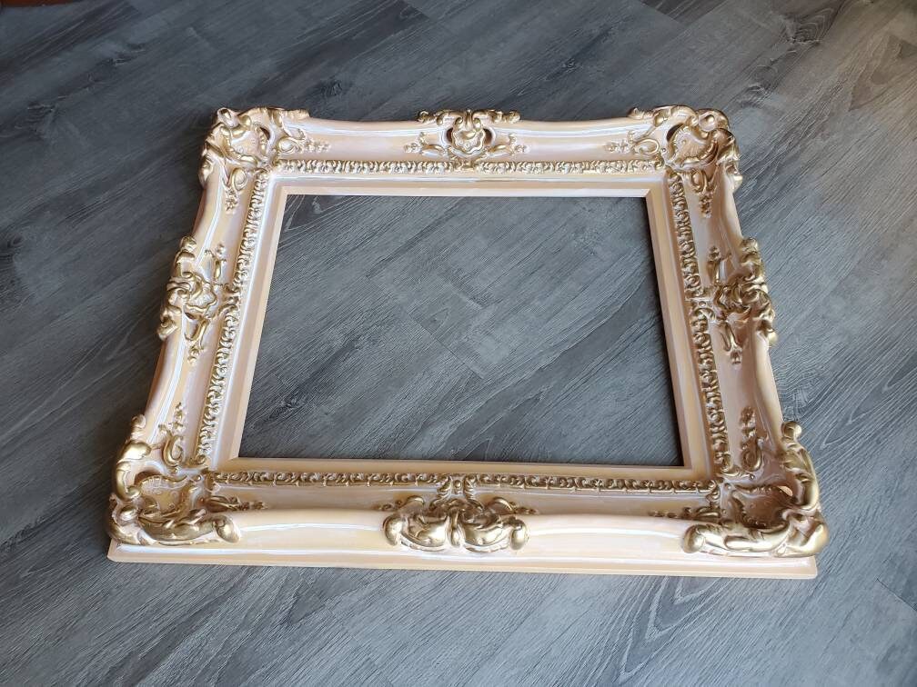 16x20 Original Shabby Ornate Picture Frame, Fancy Art Cottage Frame, Classic Frame