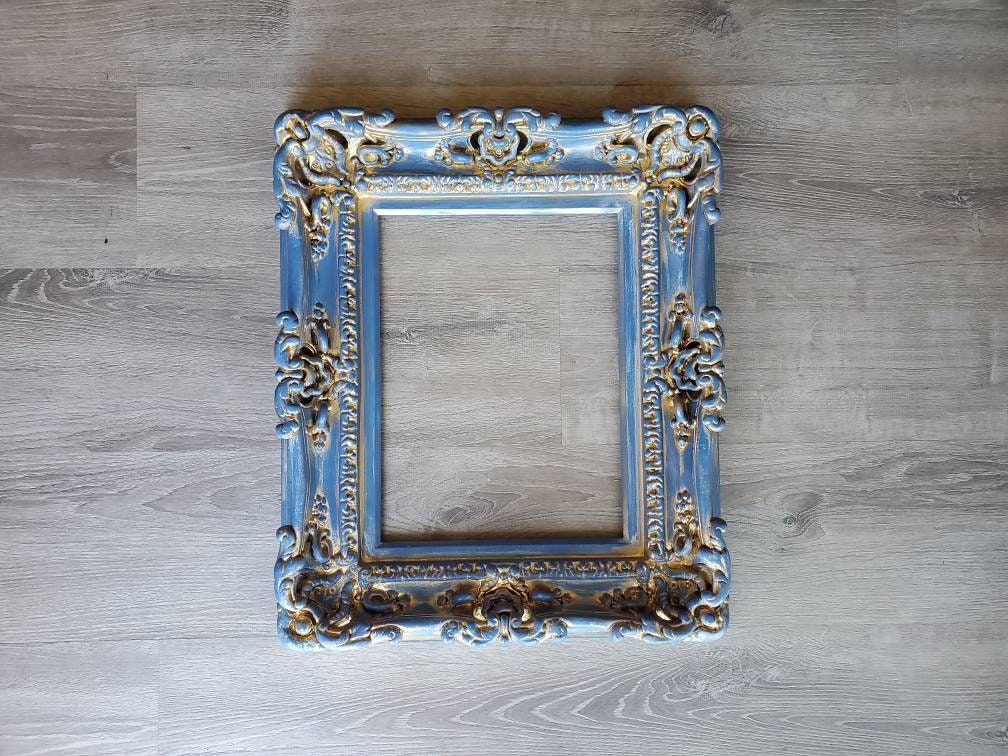 12x16 Shabby chic picture frame, vintage style, decorative baroque ornate cottage frame