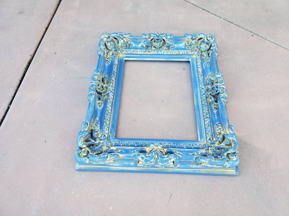 12x16 Vintage frame, shabby chic picture frame, colonial baroque ornate photo frame