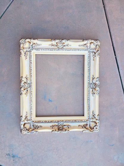 16x20 Cottage Chic Ornate Picture Frame, Shabby Chic Photo Frame, Canvas, Artist Ideas