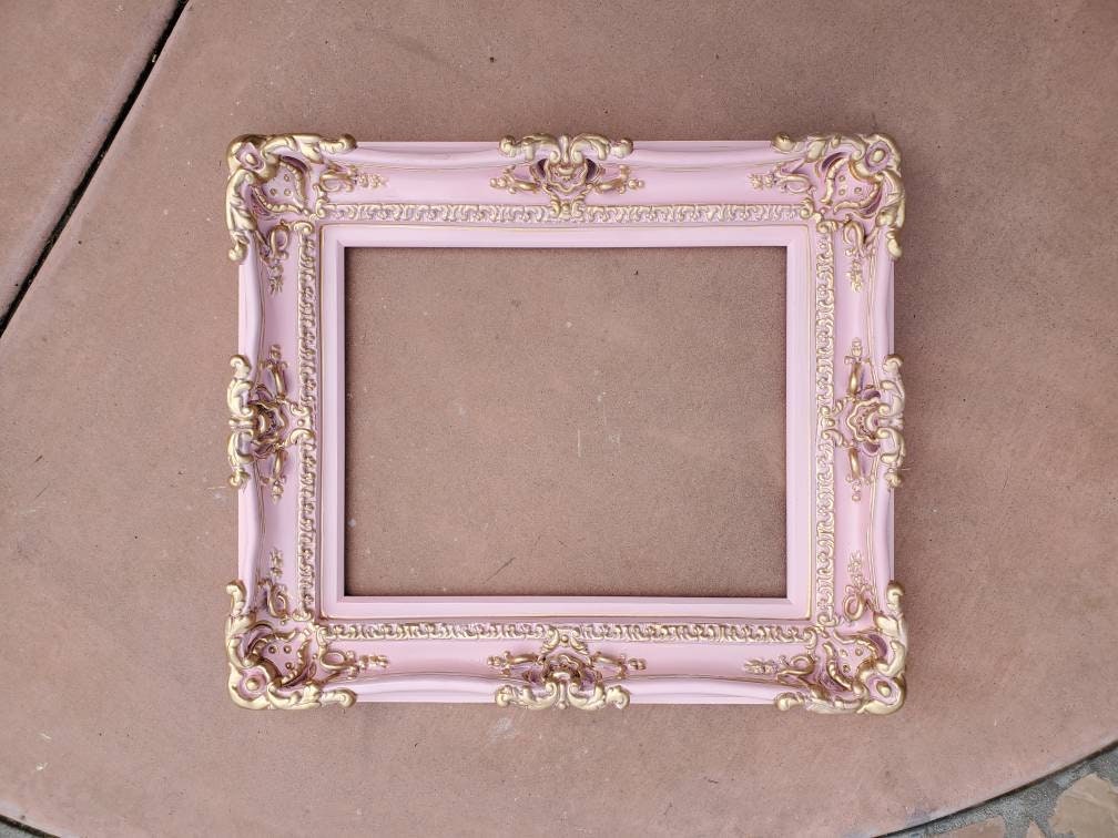 11x14 Baby Pink Picture Frame, Ornate Fancy Frame, Classic Frame