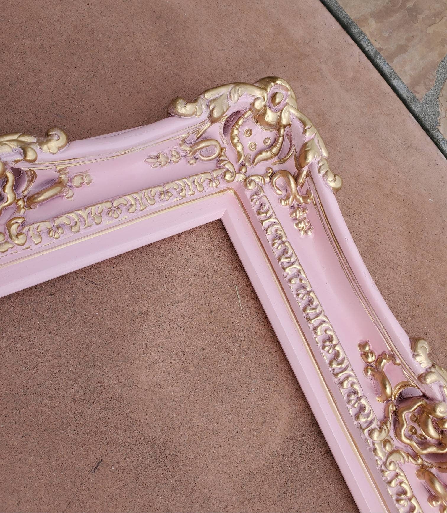 11x14 Baby Pink Picture Frame, Ornate Fancy Frame, Classic Frame