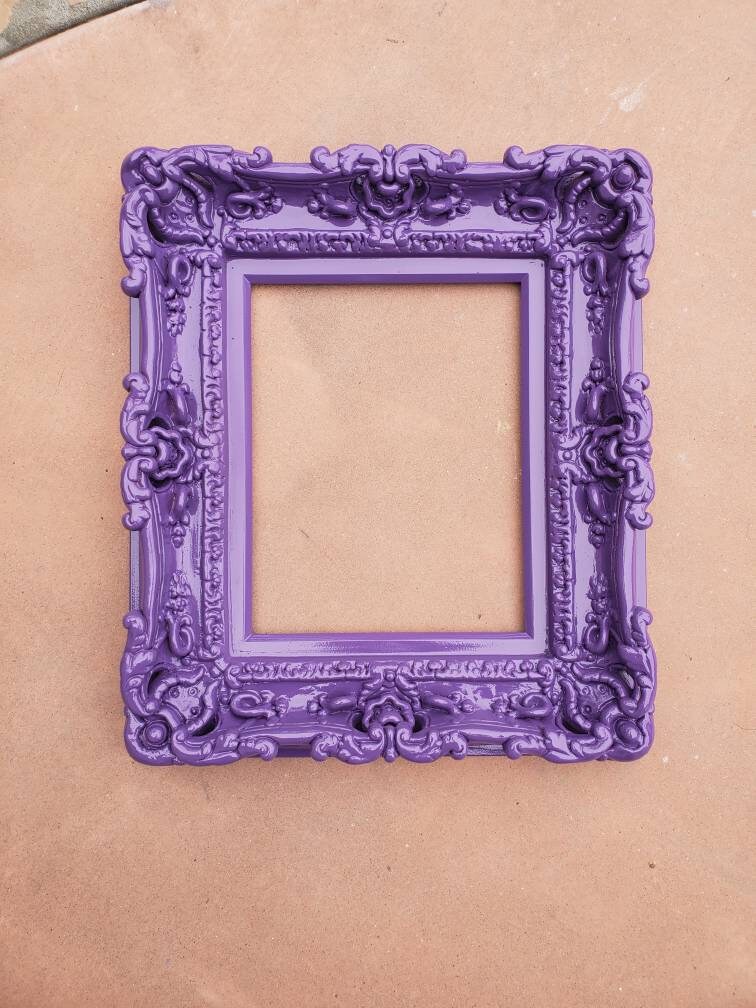 8.5x11 Baroque Photo Frame, Art Purple Frame, French Fancy Frame, Photography