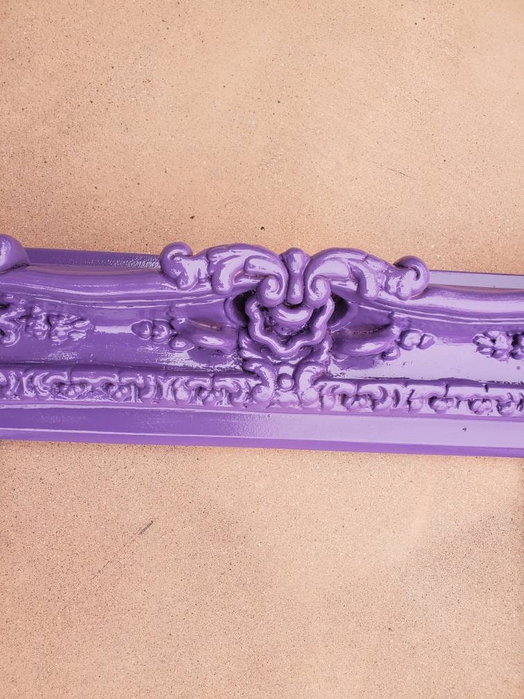 8x10 Colorful Picture Frame, Baroque Photo Frame, Art Wall Purple Frame, Children's Décor