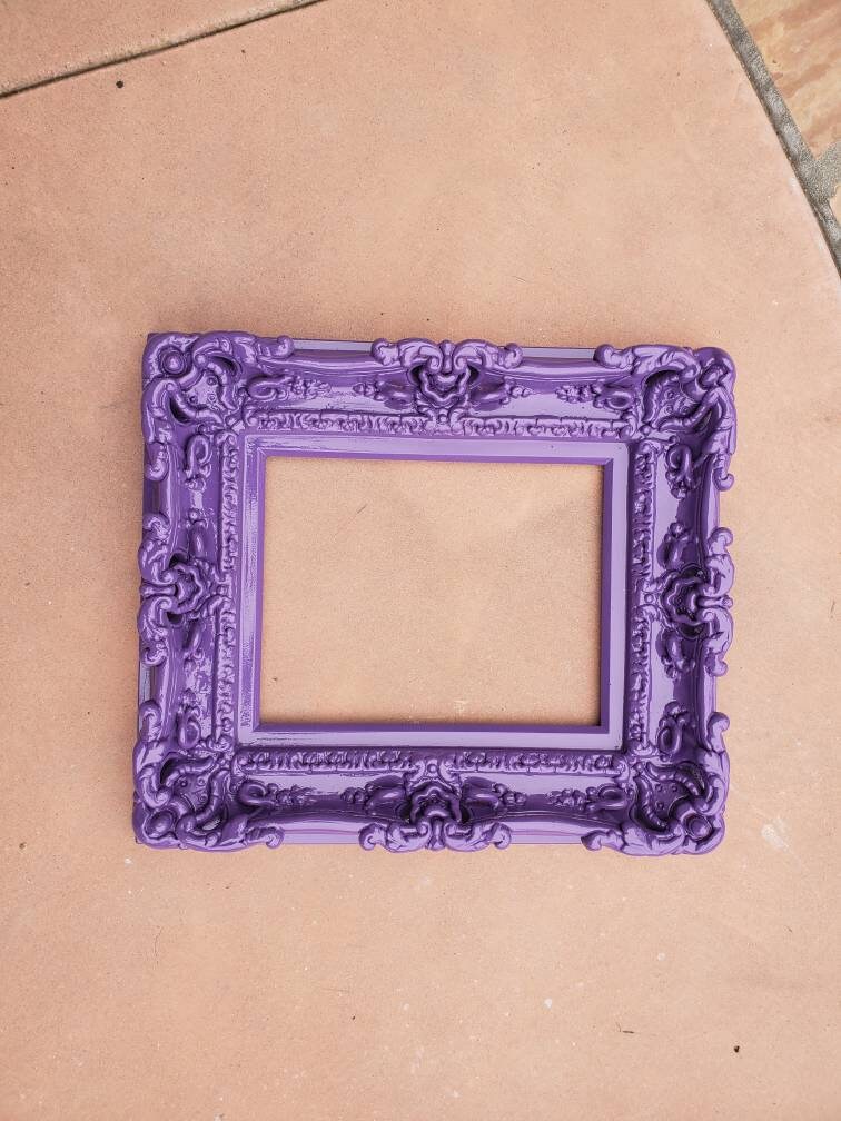 8.5x11 Baroque Photo Frame, Art Purple Frame, French Fancy Frame, Photography