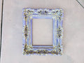 8.5x11 Cottage Chic Picture Frame, Purple Photo Frame, Children's Vintage Mirror Frame