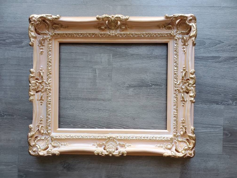 16x20 Original Shabby Ornate Picture Frame, Fancy Art Cottage Frame, Classic Frame
