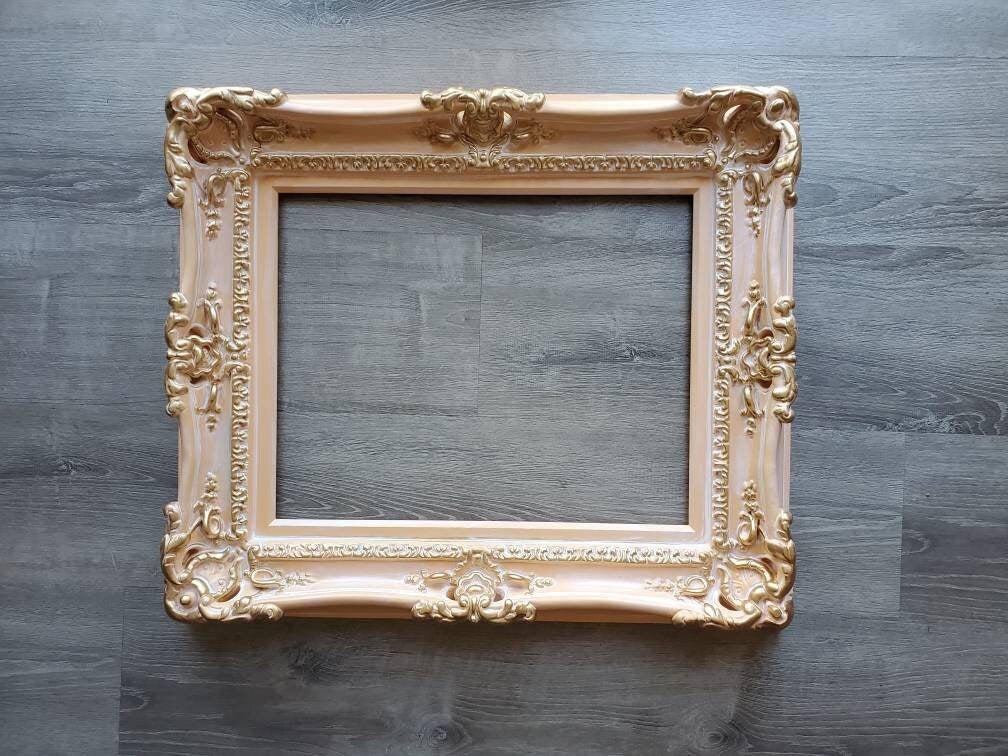 16x20 Original Shabby Ornate Picture Frame, Fancy Art Cottage Frame, Classic Frame
