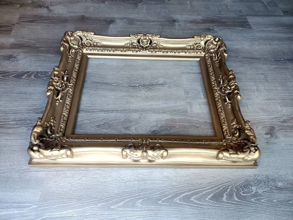 16x20 Champagne Bronze Picture Frame, Victorian Photo Frame, Ornate Frame, Artwork