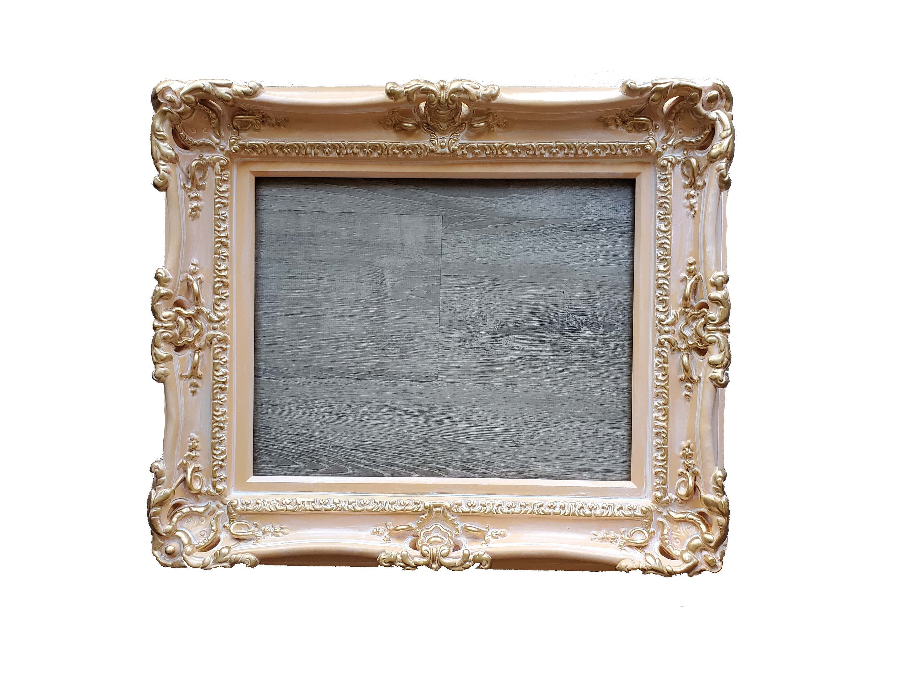 16x20 Original Shabby Ornate Picture Frame, Fancy Art Cottage Frame, C ...