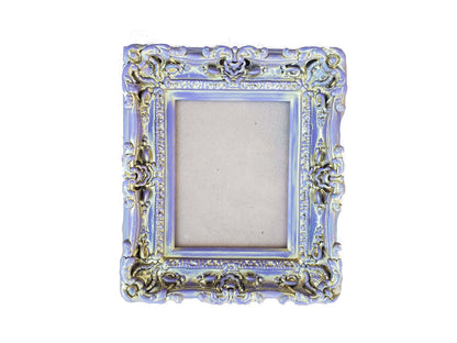8x10 Cottage Chic Picture Frame, Baroque Art Wall Purple Frame, Photo Frame, Children's