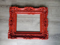 12x16 Dark Red Ornate Picture Frame, Artwork, French Classic Frame, Modern Frame