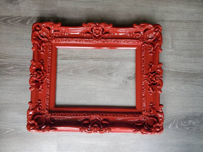 12x16 Dark Red Ornate Picture Frame, Artwork, French Classic Frame, Modern Frame