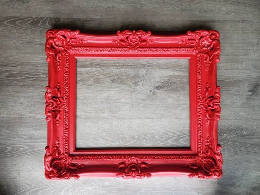 16x20 Red Photo Frame, Ornate Picture Frame, Traditional Original Frame