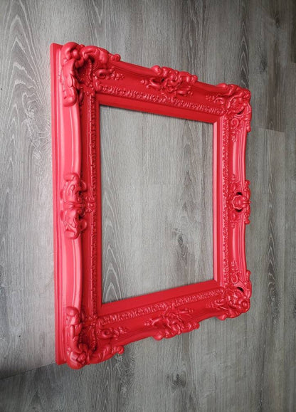 16x20 Red Photo Frame, Ornate Picture Frame, Traditional Original Frame