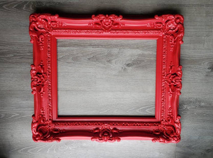 20x24 Red Frame, Traditional Baroque Ornate Picture Frame, Art