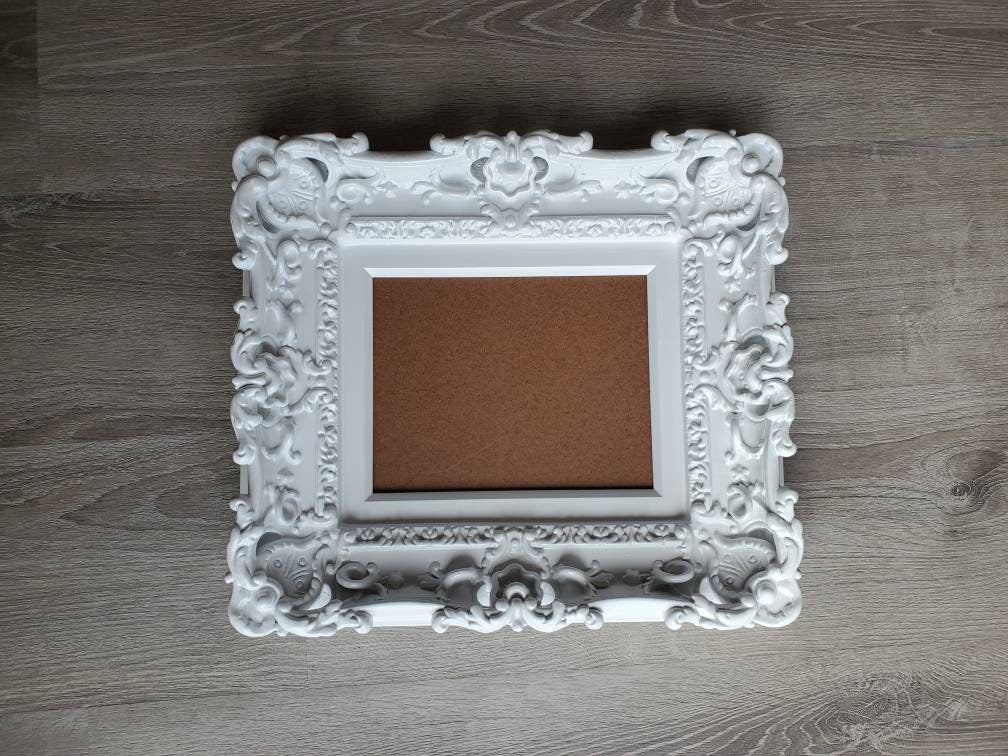 8x10 White frame baroque wedding wall picture frame art painting print cottage photo