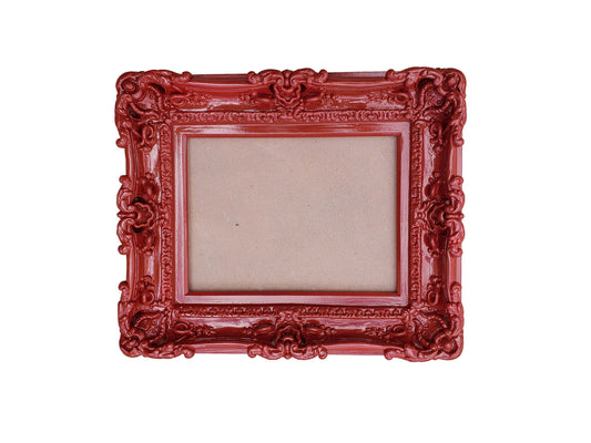 12x16 Photo Frame, Burn Red Ornate Picture Frame, Baroque Mirror, French Chic Frames