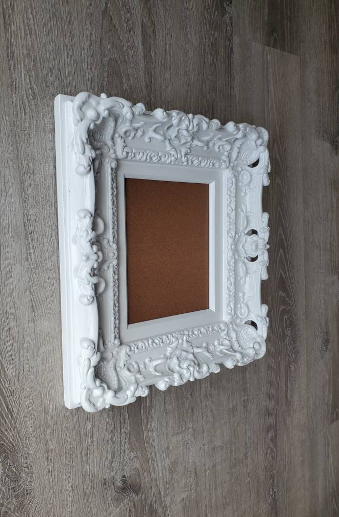 8.5x11 White Frame, Diploma Frame, Certificate Frame, Fancy Baroque Frame, Classic Frame