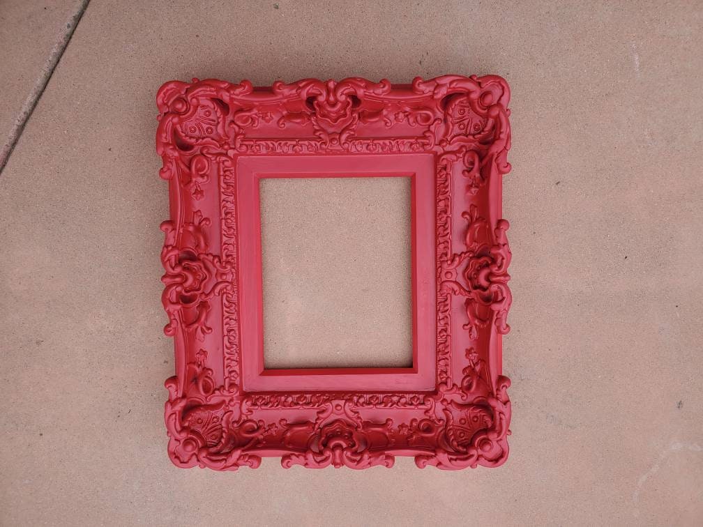 8x10 Colorful baroque picture frame, art wall ornate frame, photography, art print, canvas